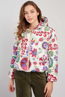 Sale Doudoune à capuche motif floral EDUARDA Les Manteaux, Vestes & Doudounes