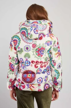 Sale Doudoune à capuche motif floral EDUARDA Les Manteaux, Vestes & Doudounes