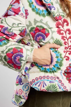 Sale Doudoune à capuche motif floral EDUARDA Les Manteaux, Vestes & Doudounes