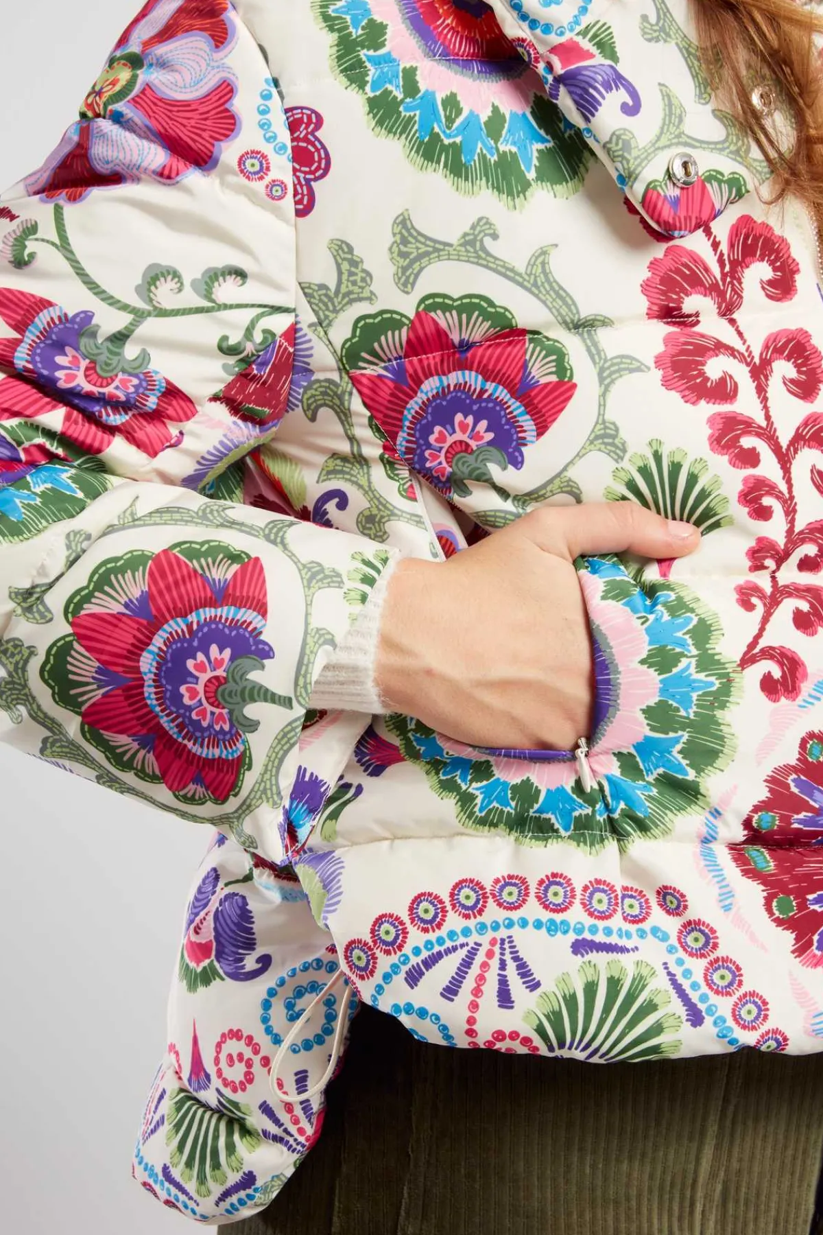 Sale Doudoune à capuche motif floral EDUARDA Les Manteaux, Vestes & Doudounes