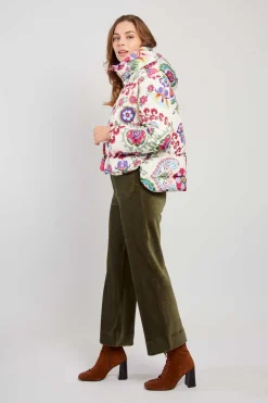 Sale Doudoune à capuche motif floral EDUARDA Les Manteaux, Vestes & Doudounes