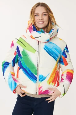 Best Sale Doudoune imprimée abstrait FANNY Les Manteaux, Vestes & Doudounes