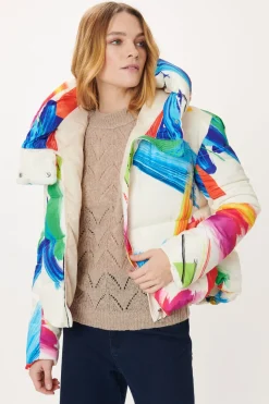 Best Sale Doudoune imprimée abstrait FANNY Les Manteaux, Vestes & Doudounes