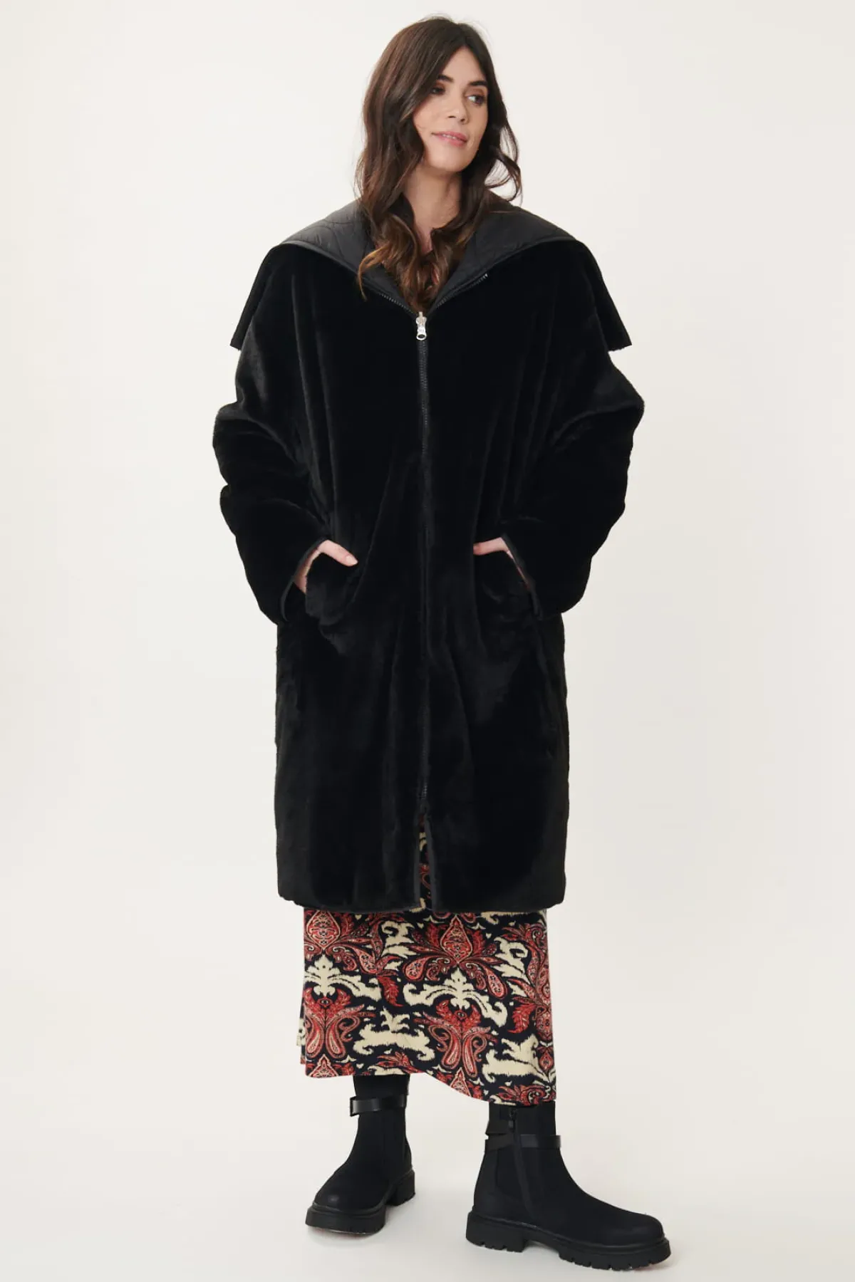 Outlet Doudoune longue réversible FAUSTINE Les Manteaux, Vestes & Doudounes