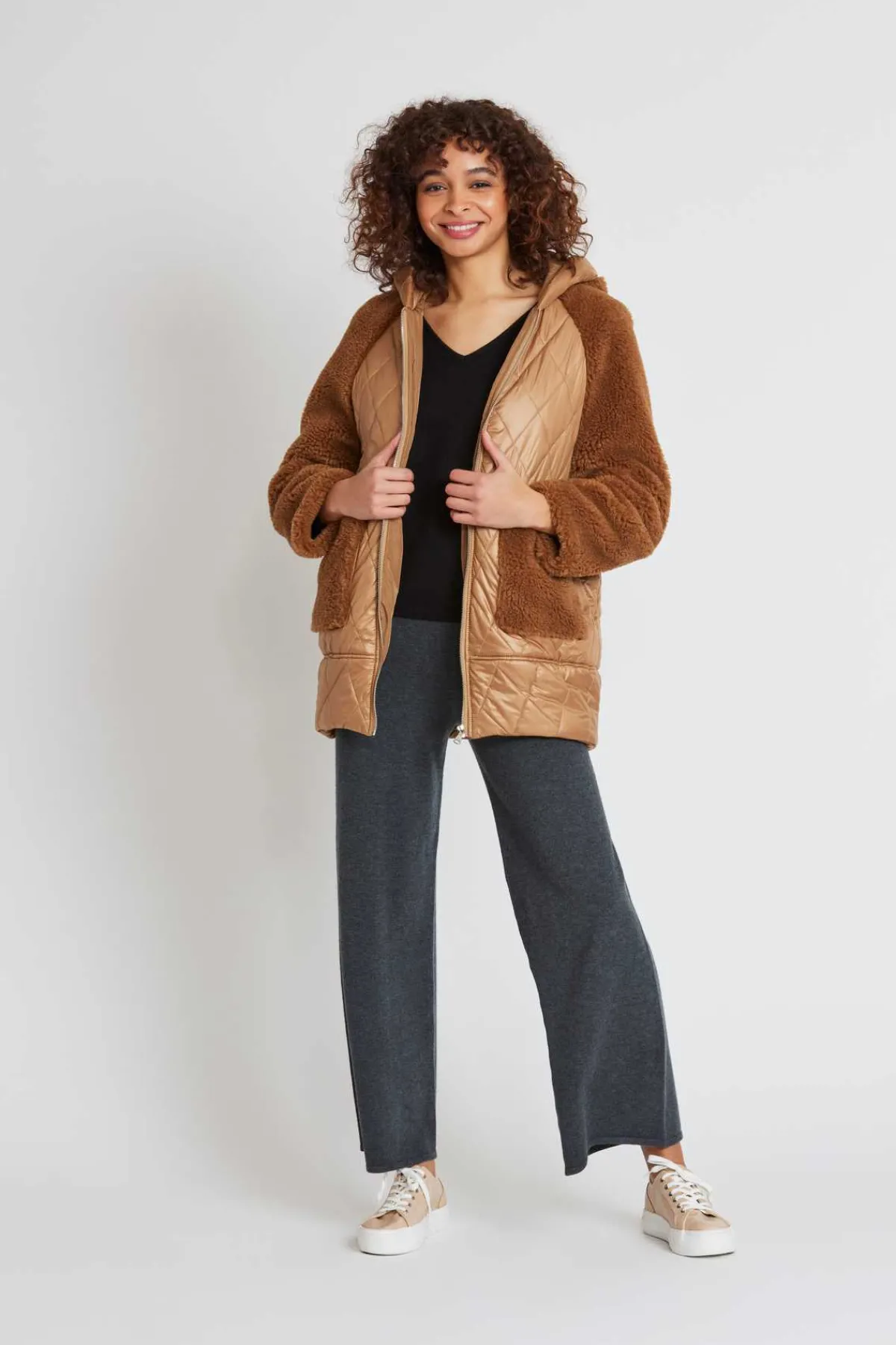 Flash Sale Doudoune matelassé et fausse fourrure NATY Les Manteaux, Vestes & Doudounes