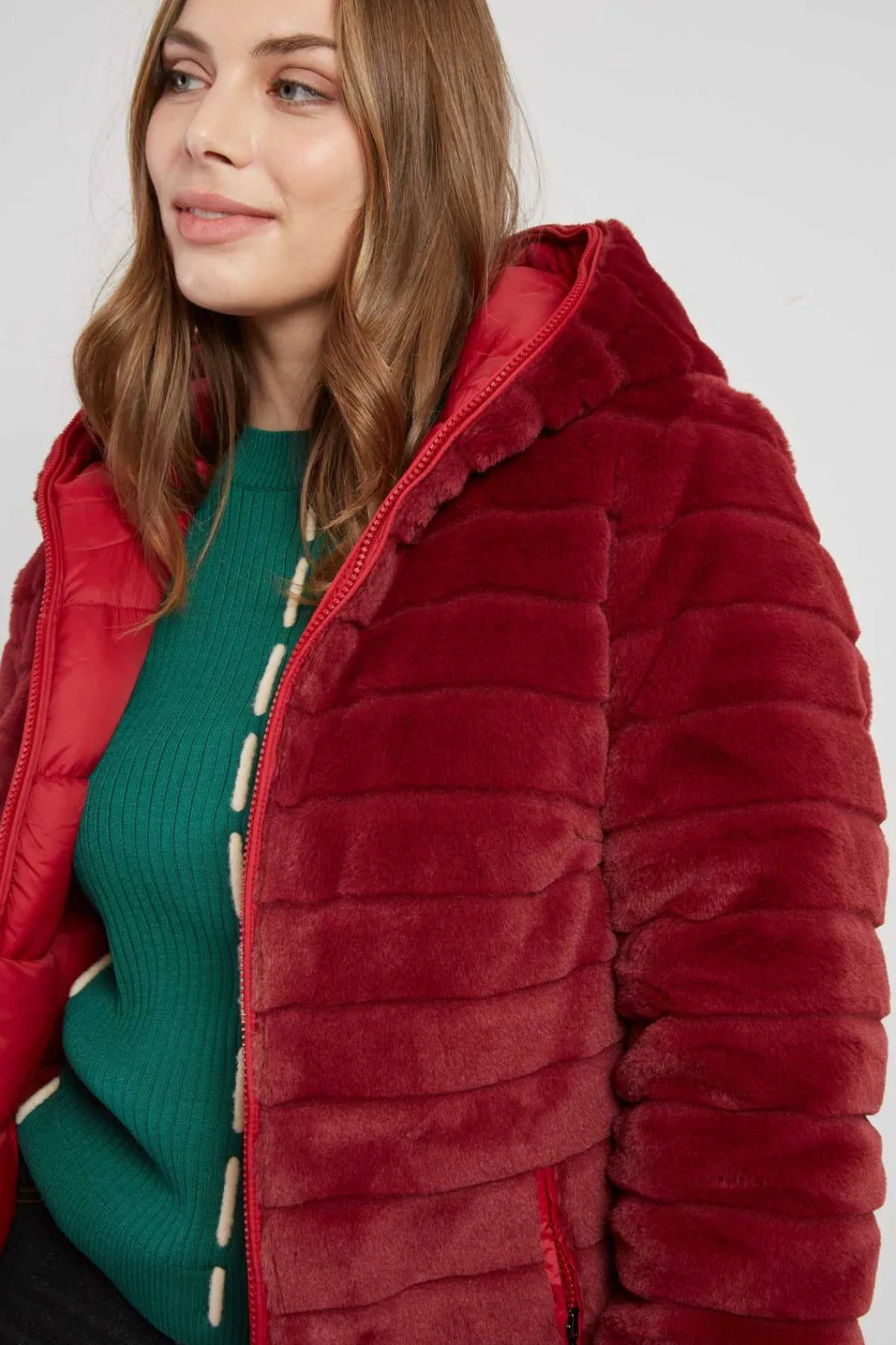 New Doudoune reversible en fausse fourrure EFFIE Les Manteaux, Vestes & Doudounes