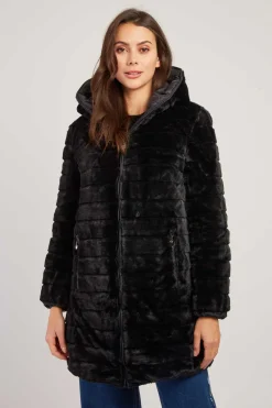 New Doudoune reversible en fausse fourrure EFFIE Les Manteaux, Vestes & Doudounes