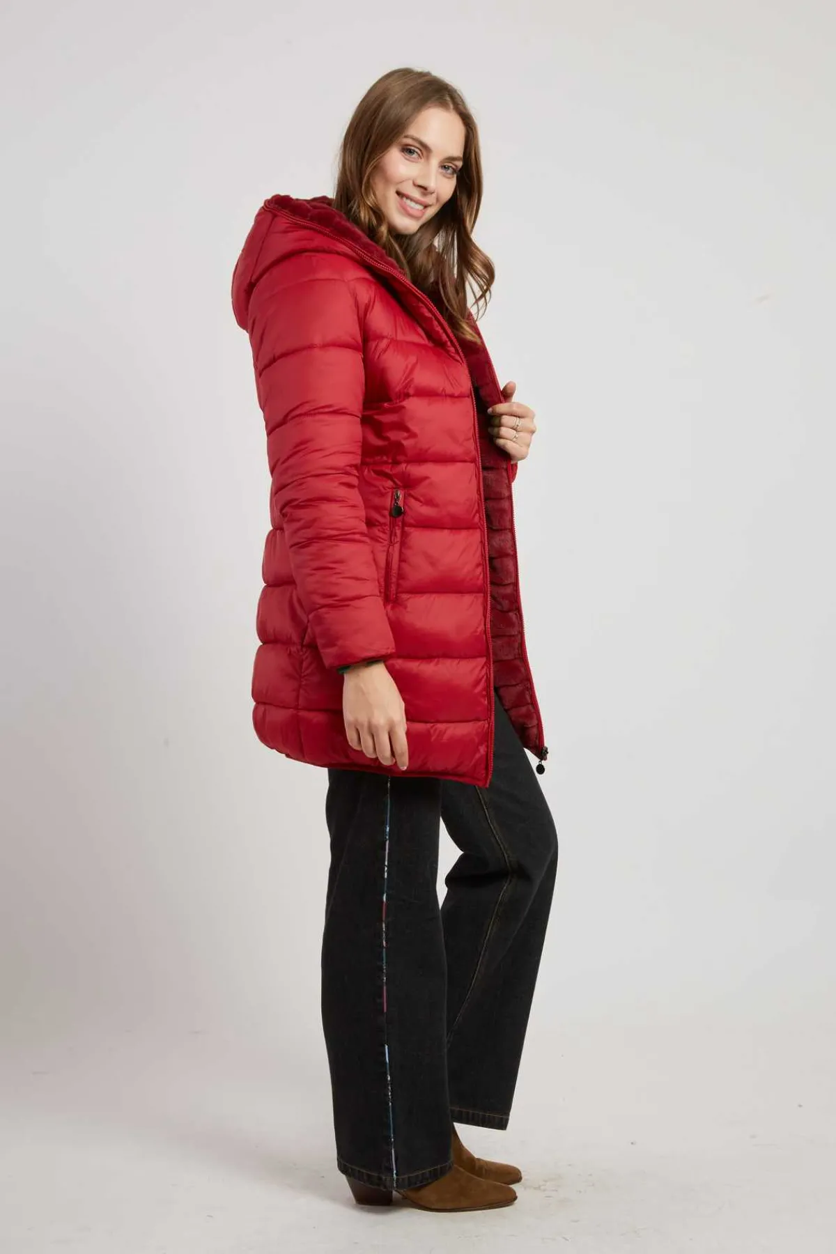 New Doudoune reversible en fausse fourrure EFFIE Les Manteaux, Vestes & Doudounes