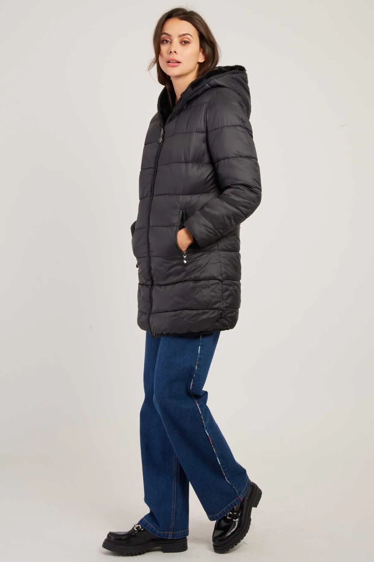 New Doudoune reversible en fausse fourrure EFFIE Les Manteaux, Vestes & Doudounes