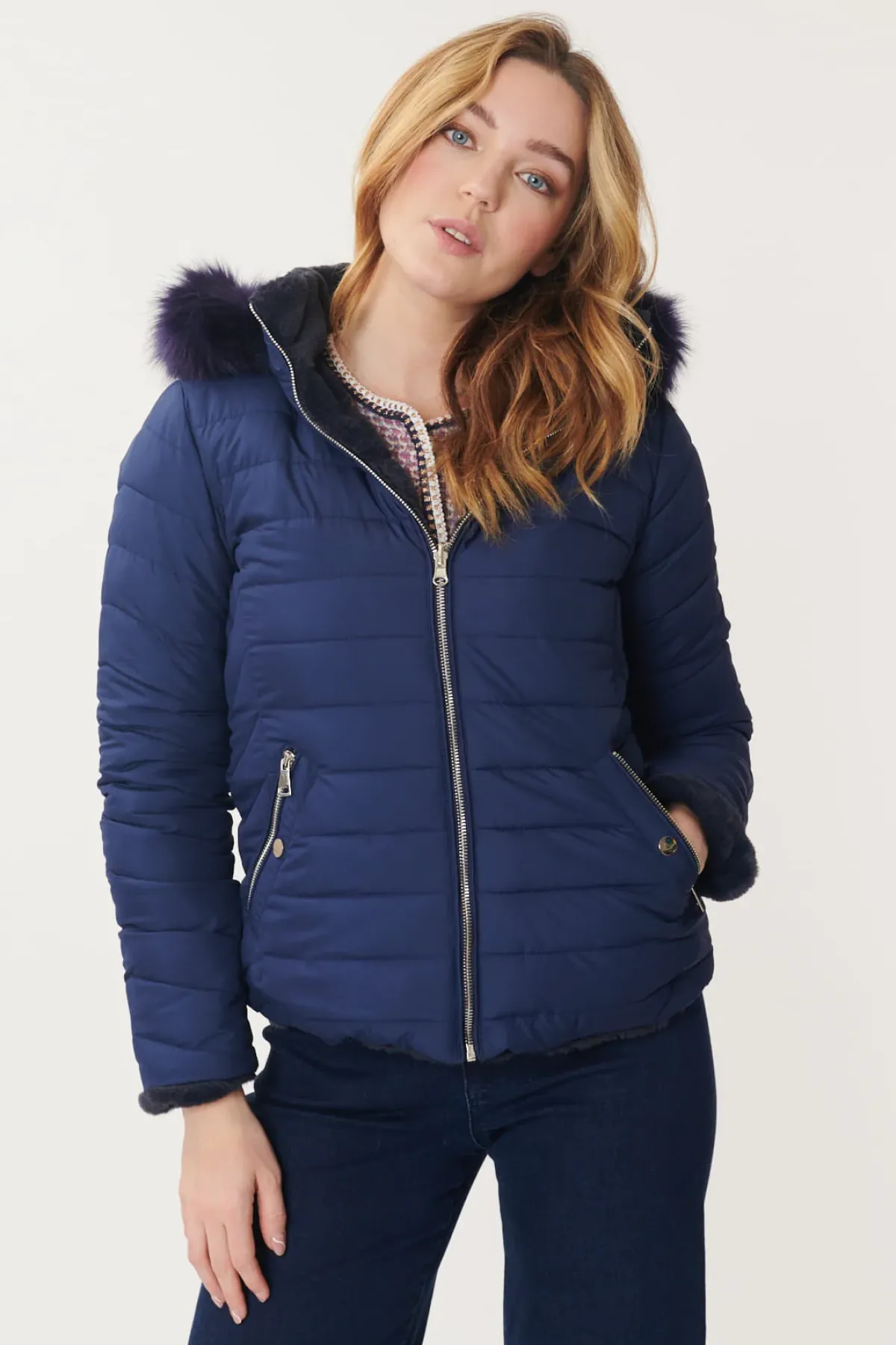 Fashion Doudoune réversible fausse fourrure FANTINE Les Manteaux, Vestes & Doudounes