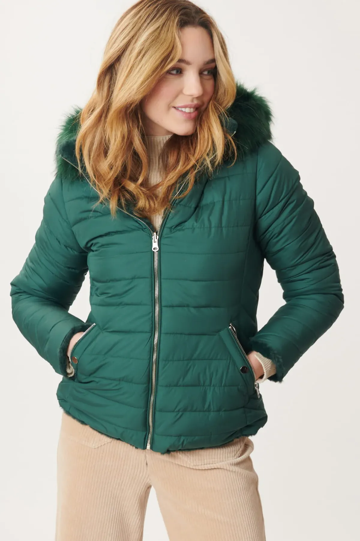 Fashion Doudoune réversible fausse fourrure FANTINE Les Manteaux, Vestes & Doudounes