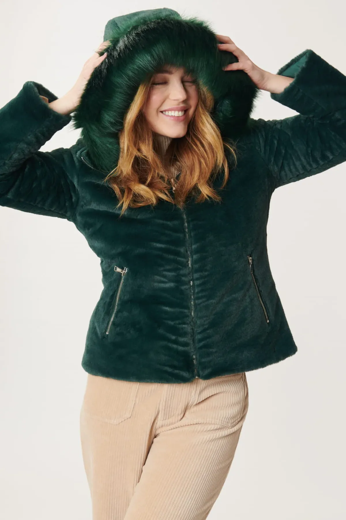 Fashion Doudoune réversible fausse fourrure FANTINE Les Manteaux, Vestes & Doudounes