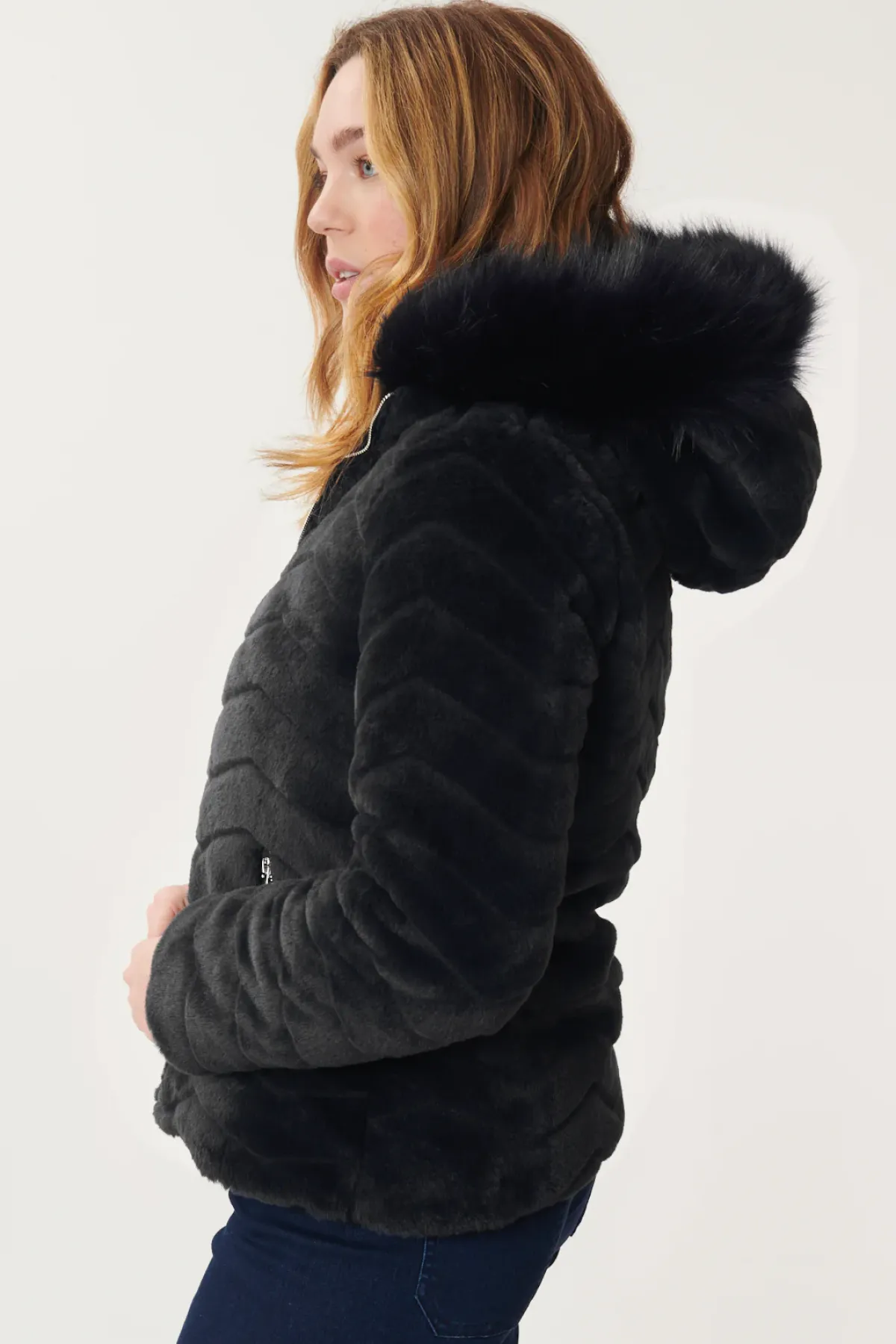 Fashion Doudoune réversible fausse fourrure FANTINE Les Manteaux, Vestes & Doudounes