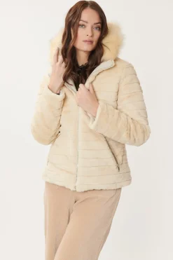 Fashion Doudoune réversible fausse fourrure FANTINE Les Manteaux, Vestes & Doudounes