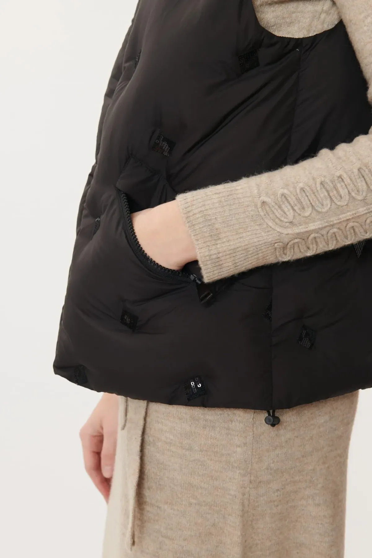 Hot Doudoune Sans Manches Zippée FEDERICA Les Manteaux, Vestes & Doudounes