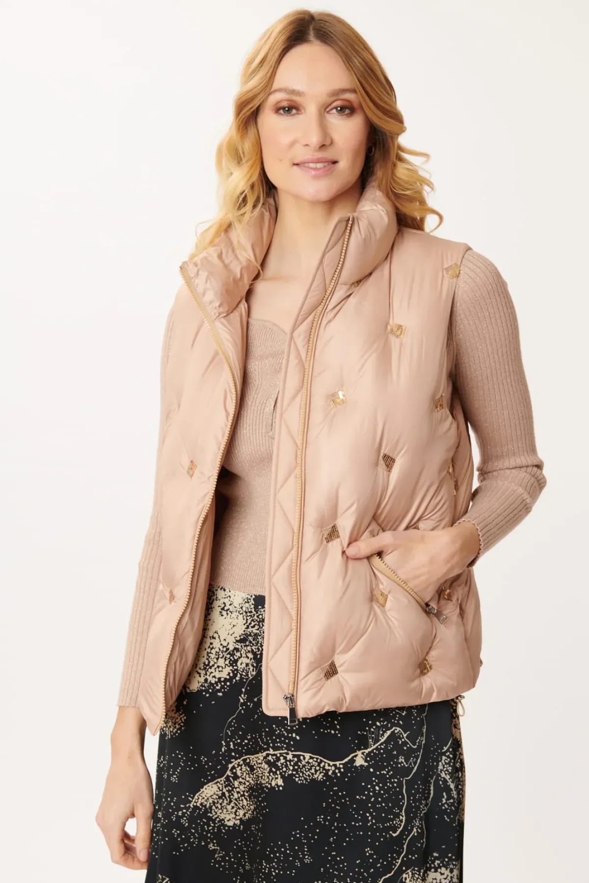 Hot Doudoune Sans Manches Zippée FEDERICA Les Manteaux, Vestes & Doudounes