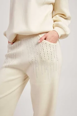 Sale Ensemble sweat pantalon à strass ABBY Les Jupes & Pantalons|Les Gilets, Cardigans & Pulls