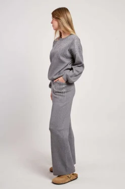 Sale Ensemble sweat pantalon à strass ABBY Les Jupes & Pantalons|Les Gilets, Cardigans & Pulls