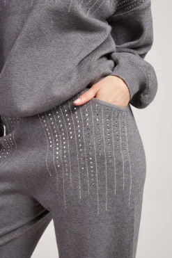 Sale Ensemble sweat pantalon à strass ABBY Les Jupes & Pantalons|Les Gilets, Cardigans & Pulls