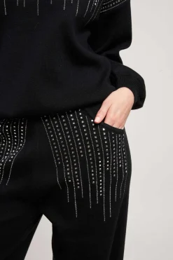 Sale Ensemble sweat pantalon à strass ABBY Les Jupes & Pantalons|Les Gilets, Cardigans & Pulls