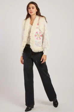 Best Gilet brodé sans manche reversible LAVINA Les Manteaux, Vestes & Doudounes