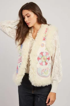 Best Gilet brodé sans manche reversible LAVINA Les Manteaux, Vestes & Doudounes