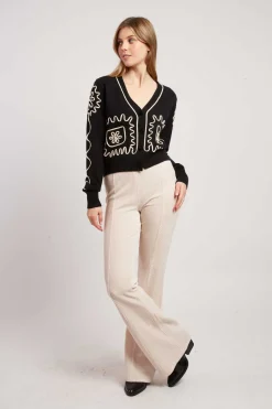 New Gilet court col V DALVA La Maille|Les Gilets, Cardigans & Pulls