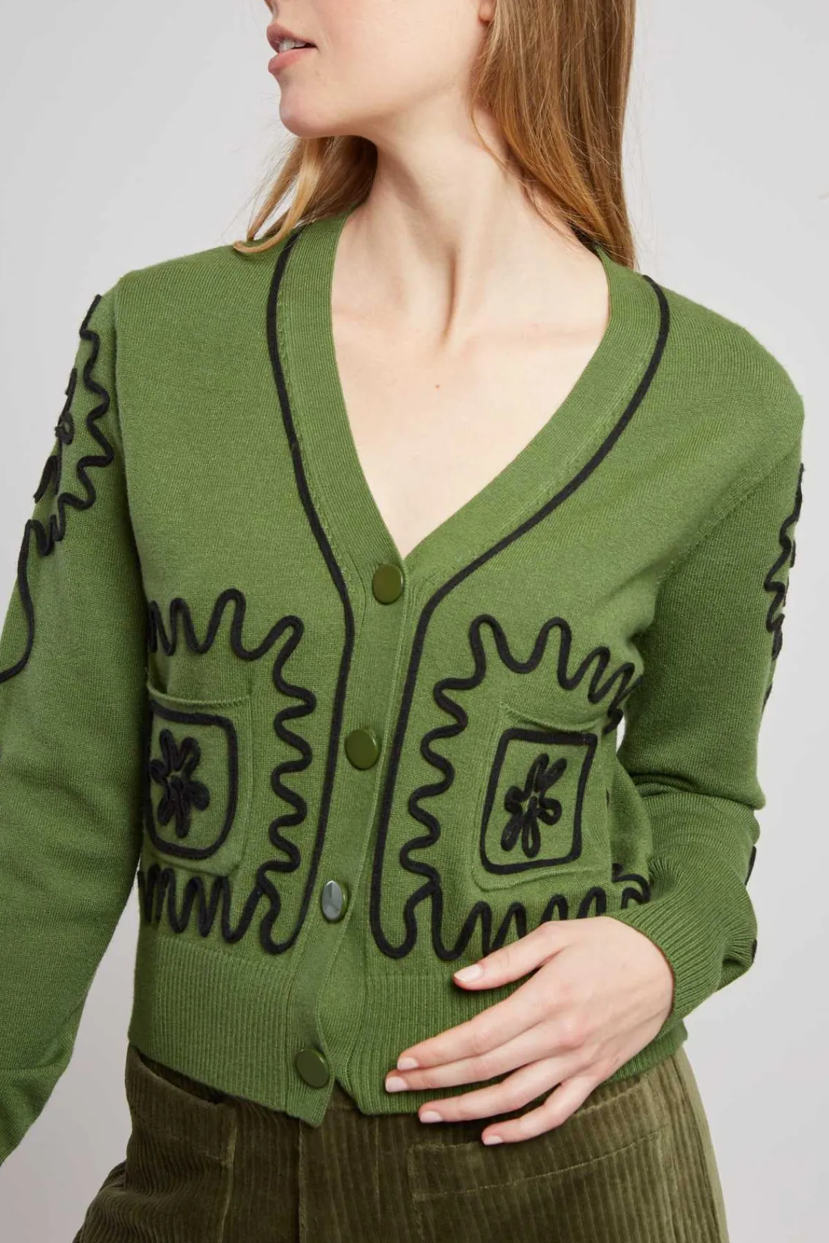 New Gilet court col V DALVA La Maille|Les Gilets, Cardigans & Pulls