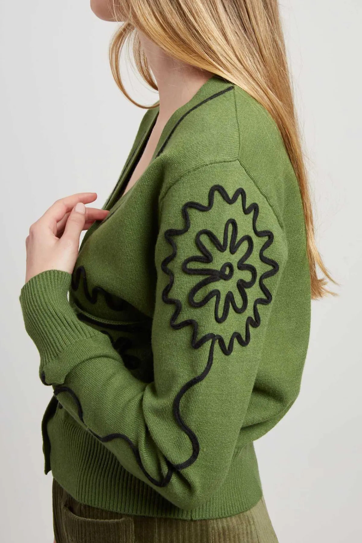 New Gilet court col V DALVA La Maille|Les Gilets, Cardigans & Pulls