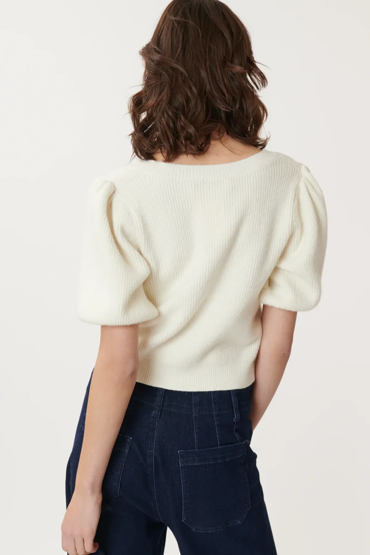 Online Gilet Court en Coton avec Boutons Bijoux LIANE La Maille|Les Blouses, Chemisiers & Tops