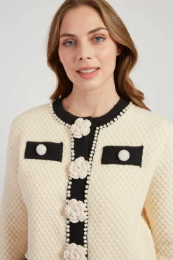 Cheap Gilet court élégant avec boutons DANAELLE Les Gilets, Cardigans & Pulls