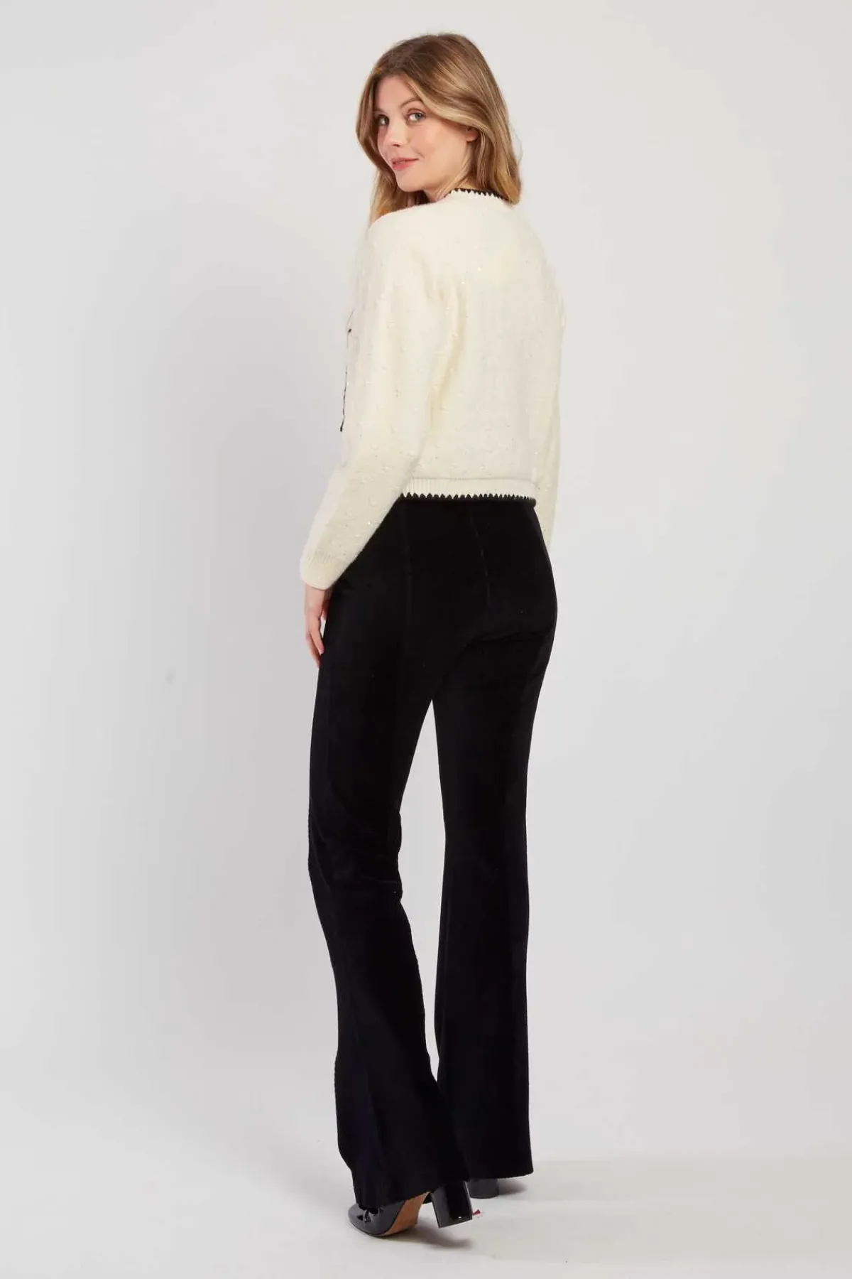 Best Gilet en maille bicolore brodé avec poches DALABA La Maille|Les Gilets, Cardigans & Pulls