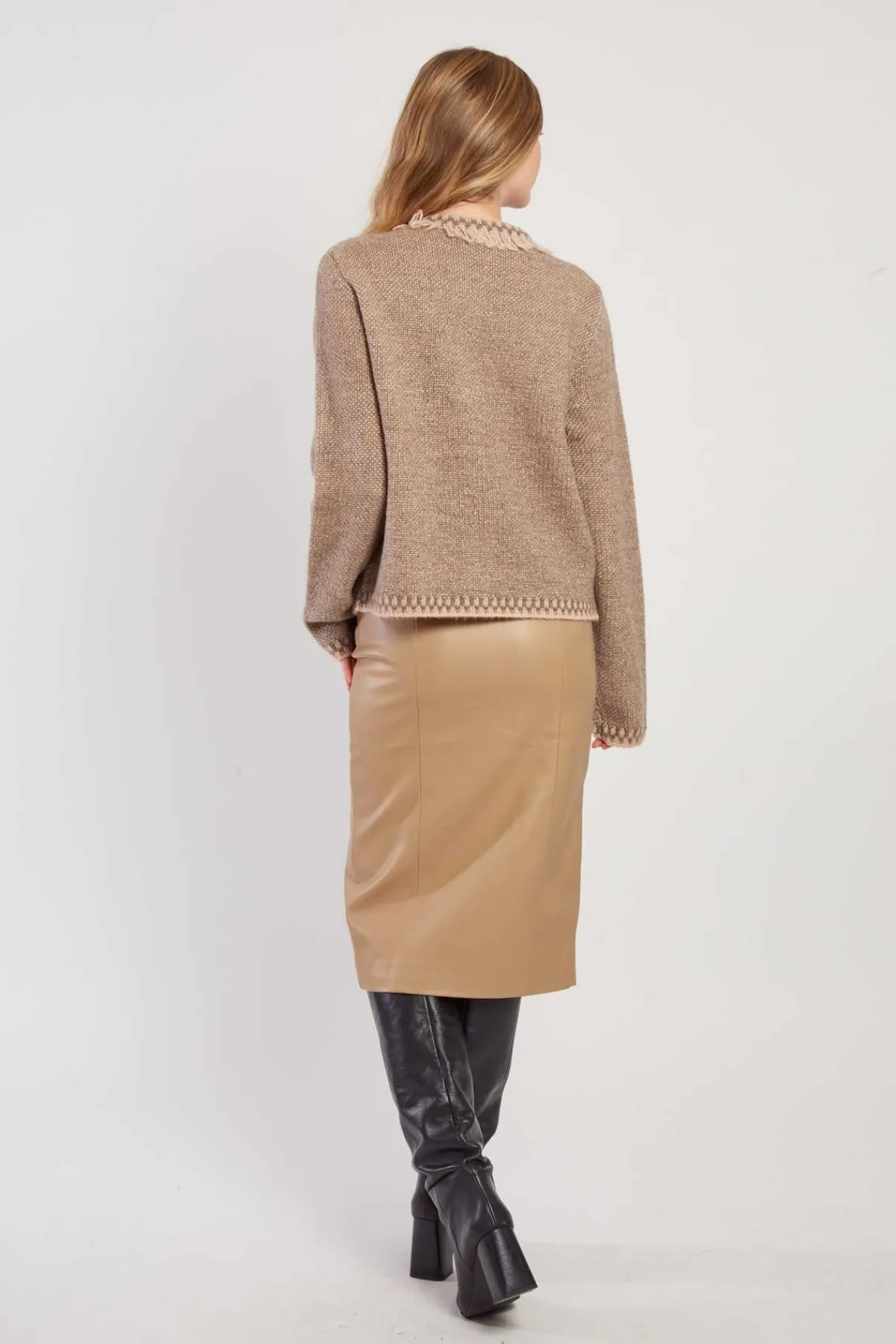 Clearance Gilet en maille col rond DANTE Les Gilets, Cardigans & Pulls|La Maille