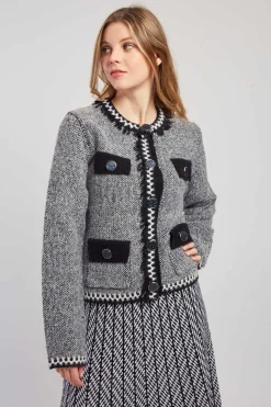 Clearance Gilet en maille col rond DANTE Les Gilets, Cardigans & Pulls|La Maille