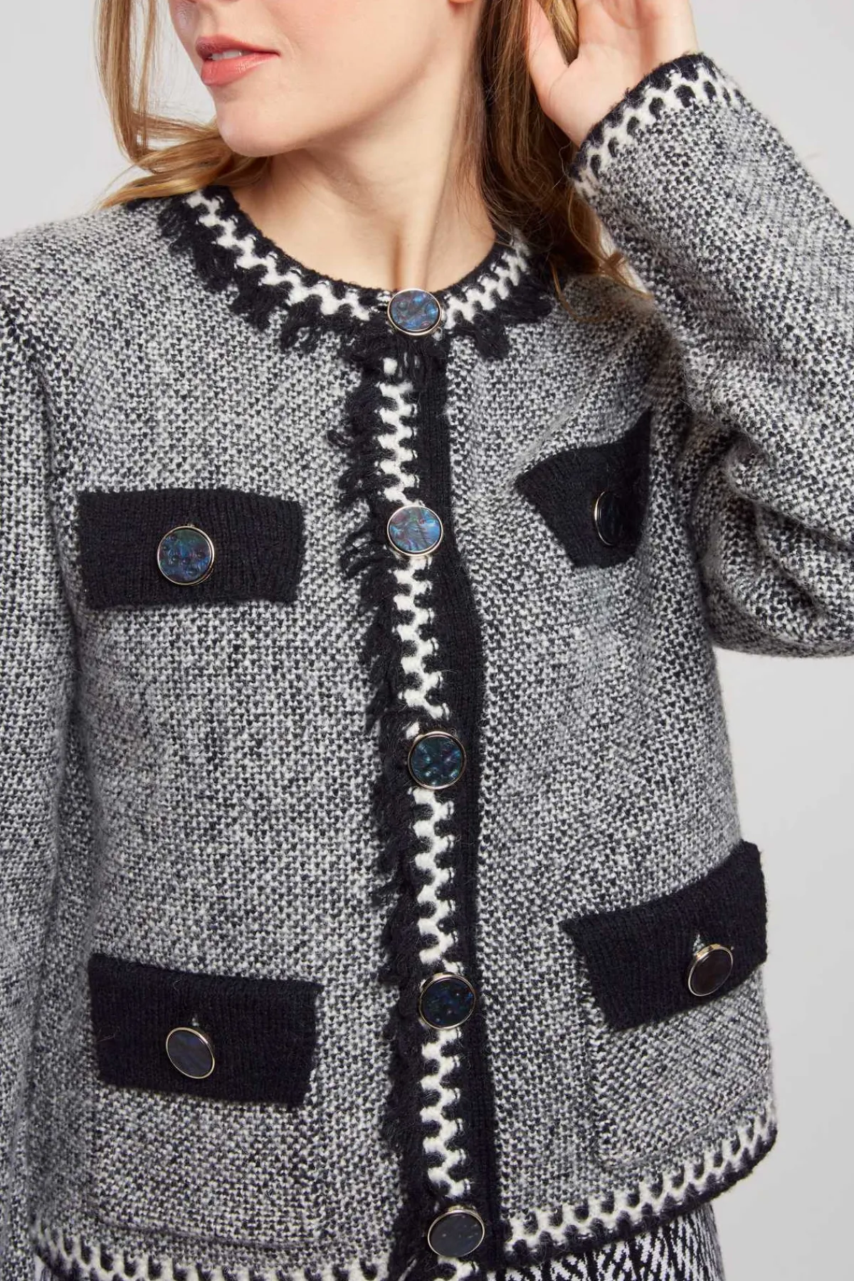 Clearance Gilet en maille col rond DANTE Les Gilets, Cardigans & Pulls|La Maille