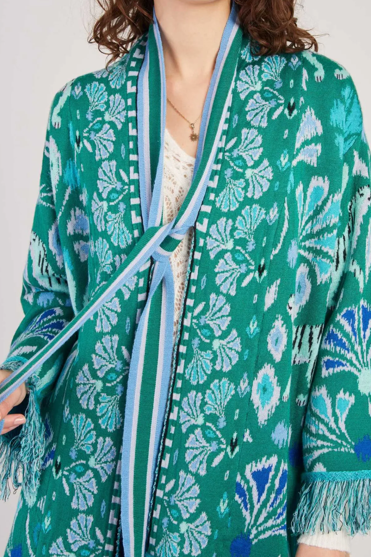 Outlet Gilet long à franges DARWIN La Maille|Les Gilets, Cardigans & Pulls