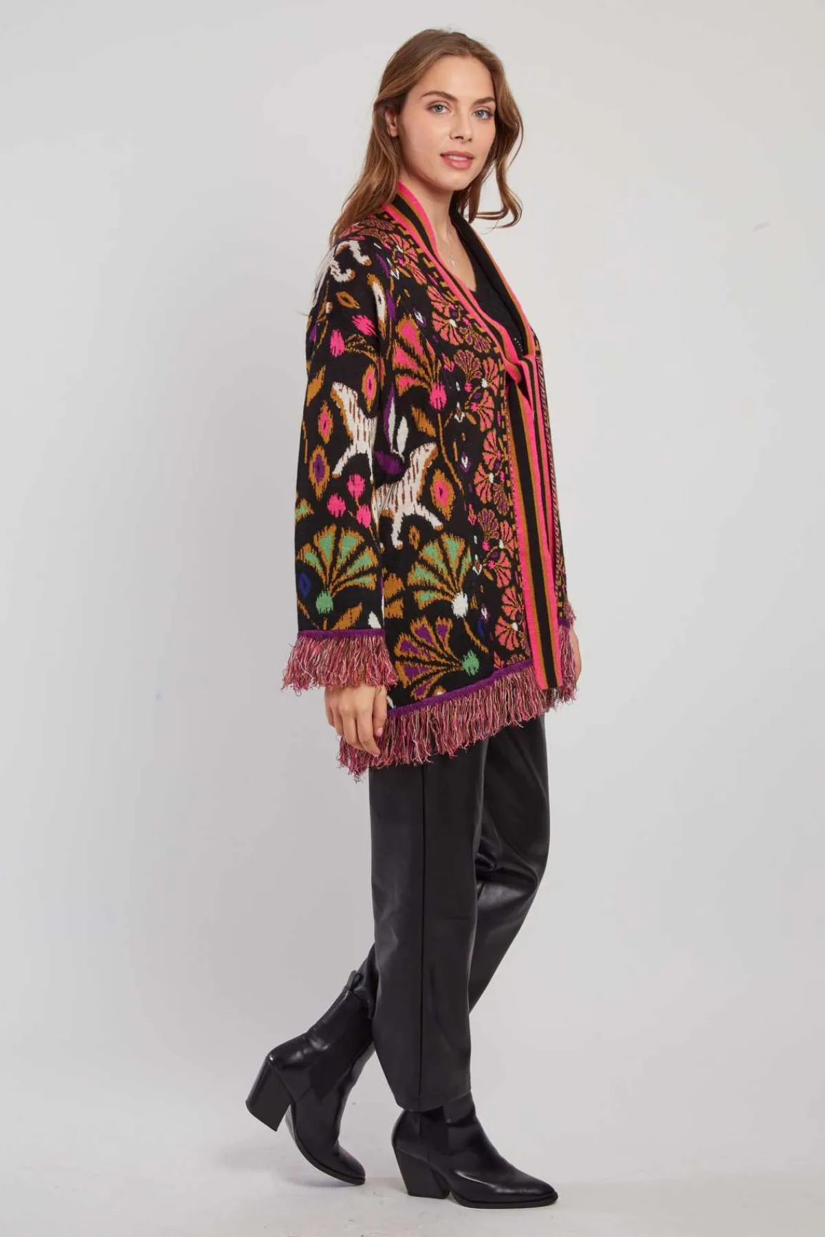 Outlet Gilet long à franges DARWIN La Maille|Les Gilets, Cardigans & Pulls