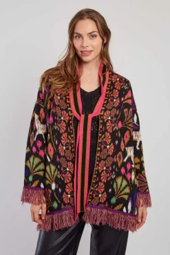 Outlet Gilet long à franges DARWIN La Maille|Les Gilets, Cardigans & Pulls