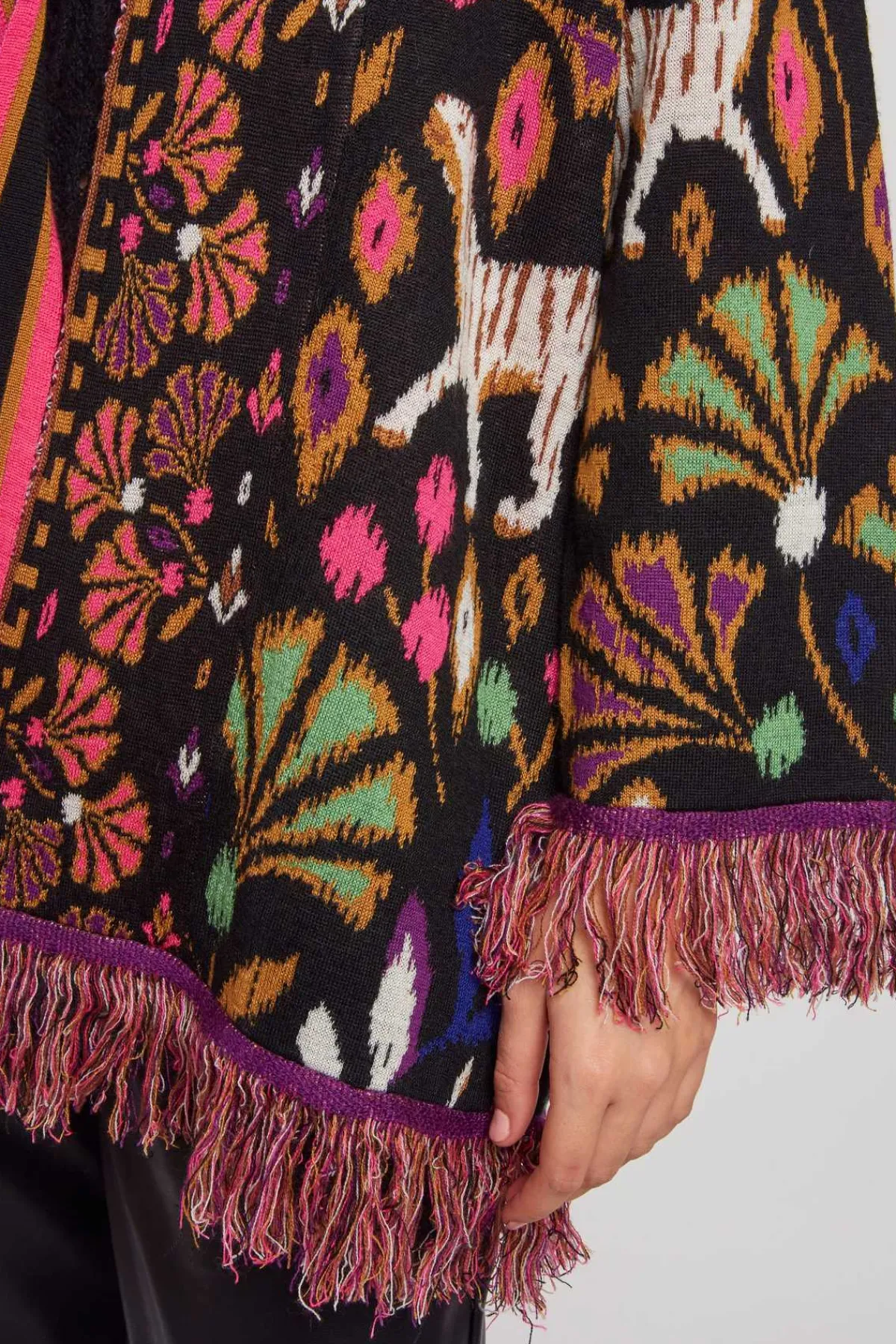 Outlet Gilet long à franges DARWIN La Maille|Les Gilets, Cardigans & Pulls