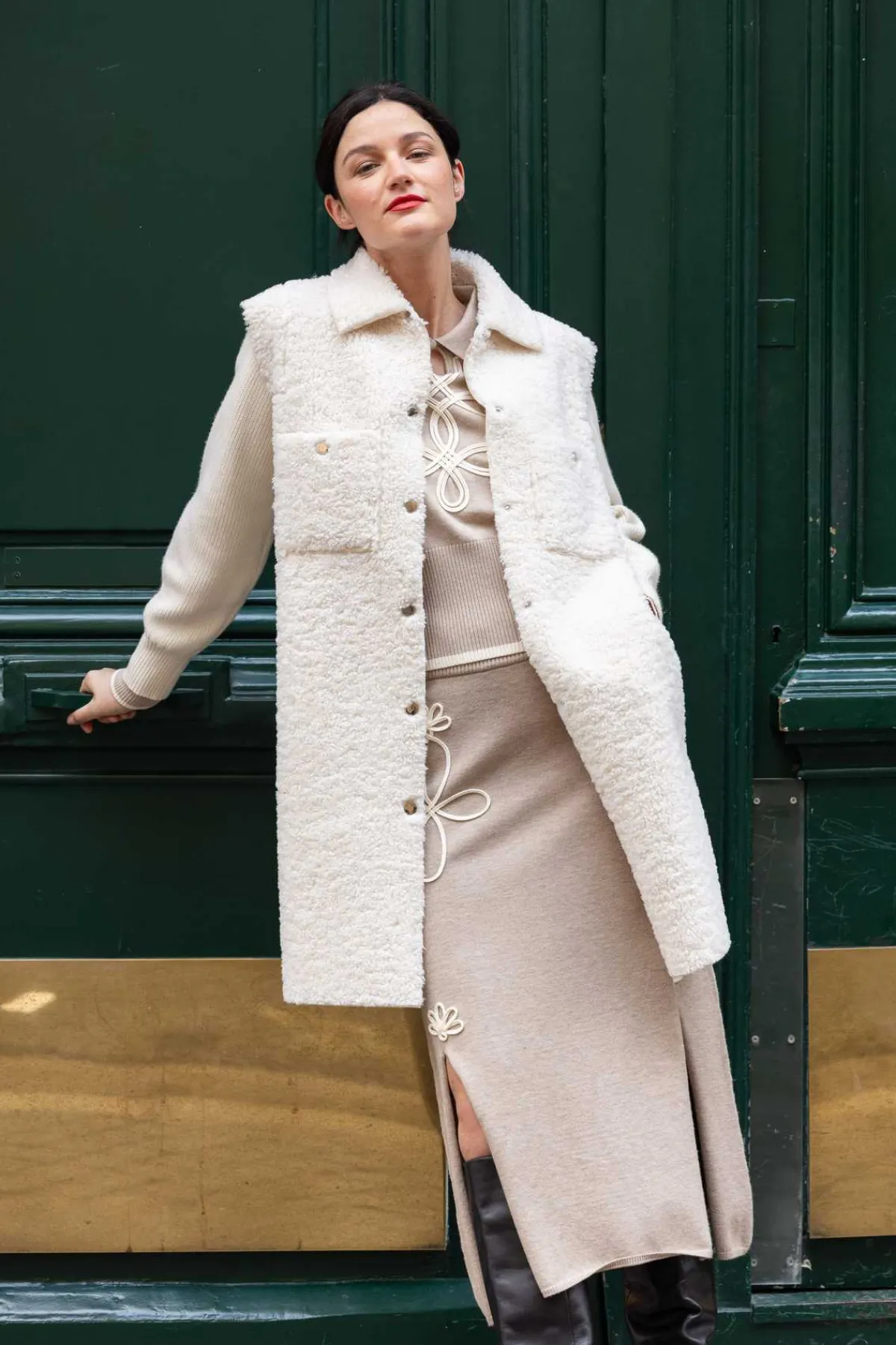 New Gilet long bi-matière DANSEUSE La Maille|Les Gilets, Cardigans & Pulls