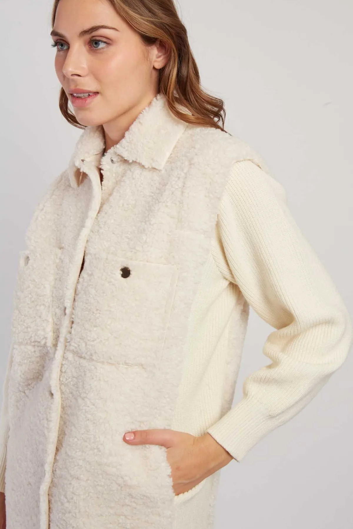 New Gilet long bi-matière DANSEUSE La Maille|Les Gilets, Cardigans & Pulls