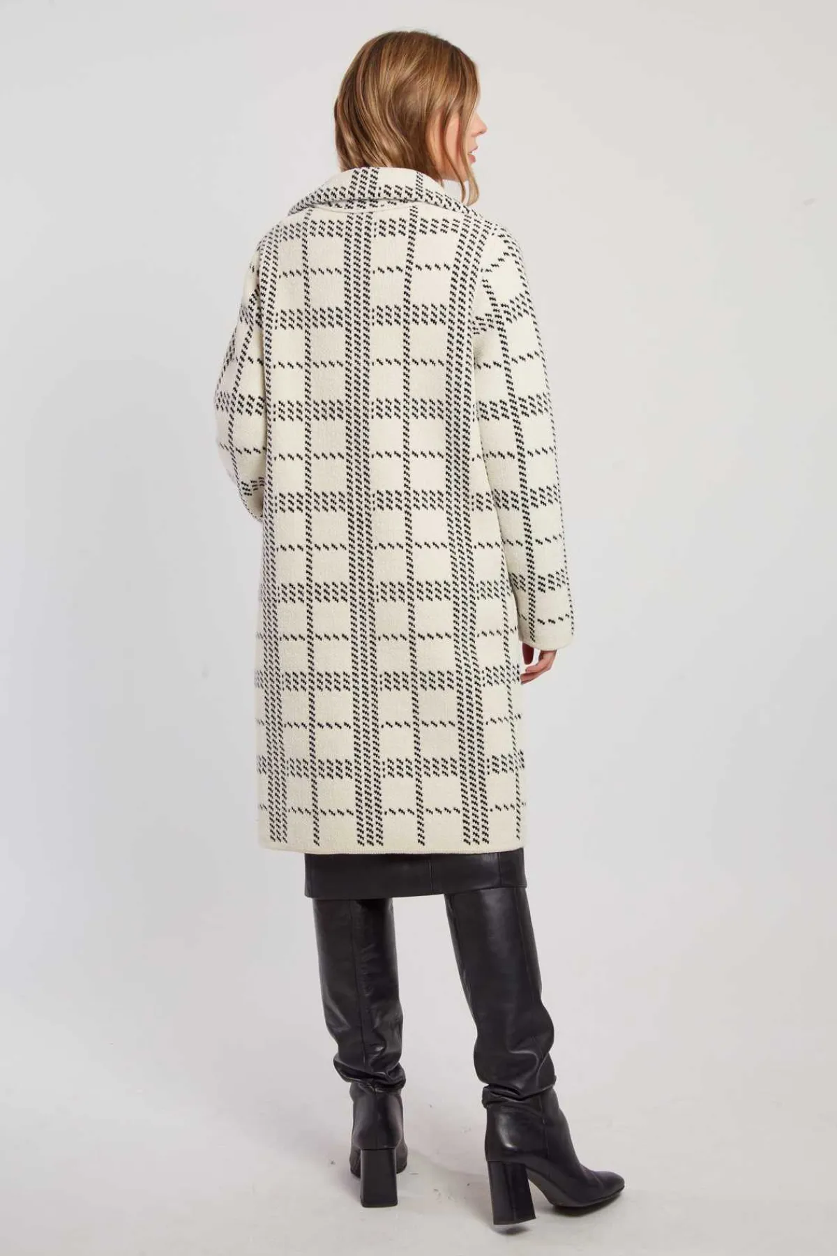 Fashion Gilet long en maille jacquard bicolore DANIELA Les Manteaux, Vestes & Doudounes|La Maille