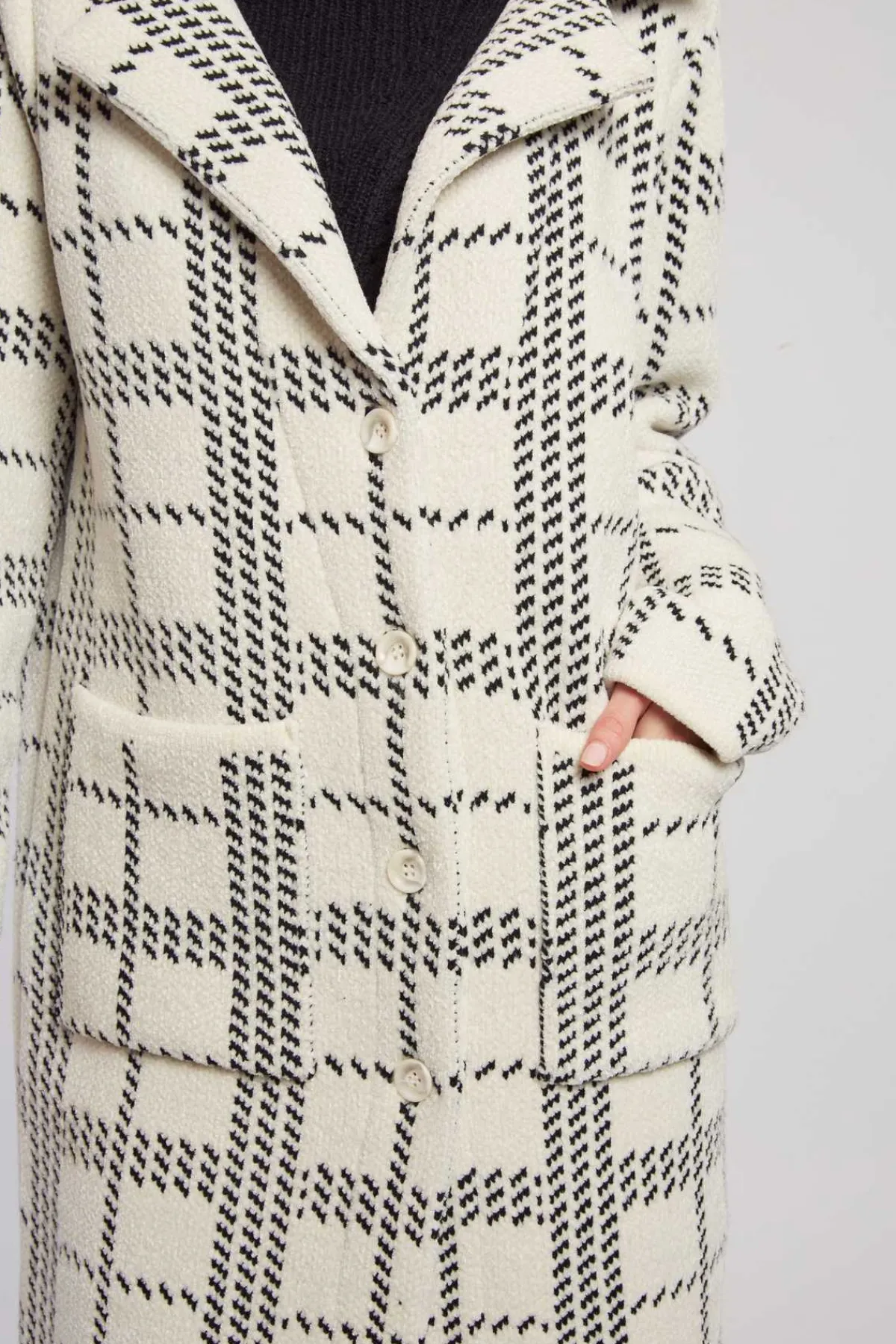 Fashion Gilet long en maille jacquard bicolore DANIELA Les Manteaux, Vestes & Doudounes|La Maille