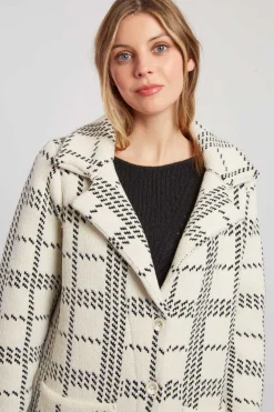 Fashion Gilet long en maille jacquard bicolore DANIELA Les Manteaux, Vestes & Doudounes|La Maille