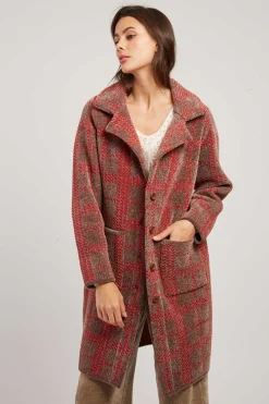 Fashion Gilet long en maille jacquard bicolore DANIELA Les Manteaux, Vestes & Doudounes|La Maille