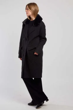 Store Gilet long en maille torsadée DANAIDES Les Manteaux, Vestes & Doudounes|La Maille