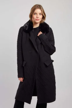 Store Gilet long en maille torsadée DANAIDES Les Manteaux, Vestes & Doudounes|La Maille