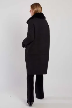 Store Gilet long en maille torsadée DANAIDES Les Manteaux, Vestes & Doudounes|La Maille