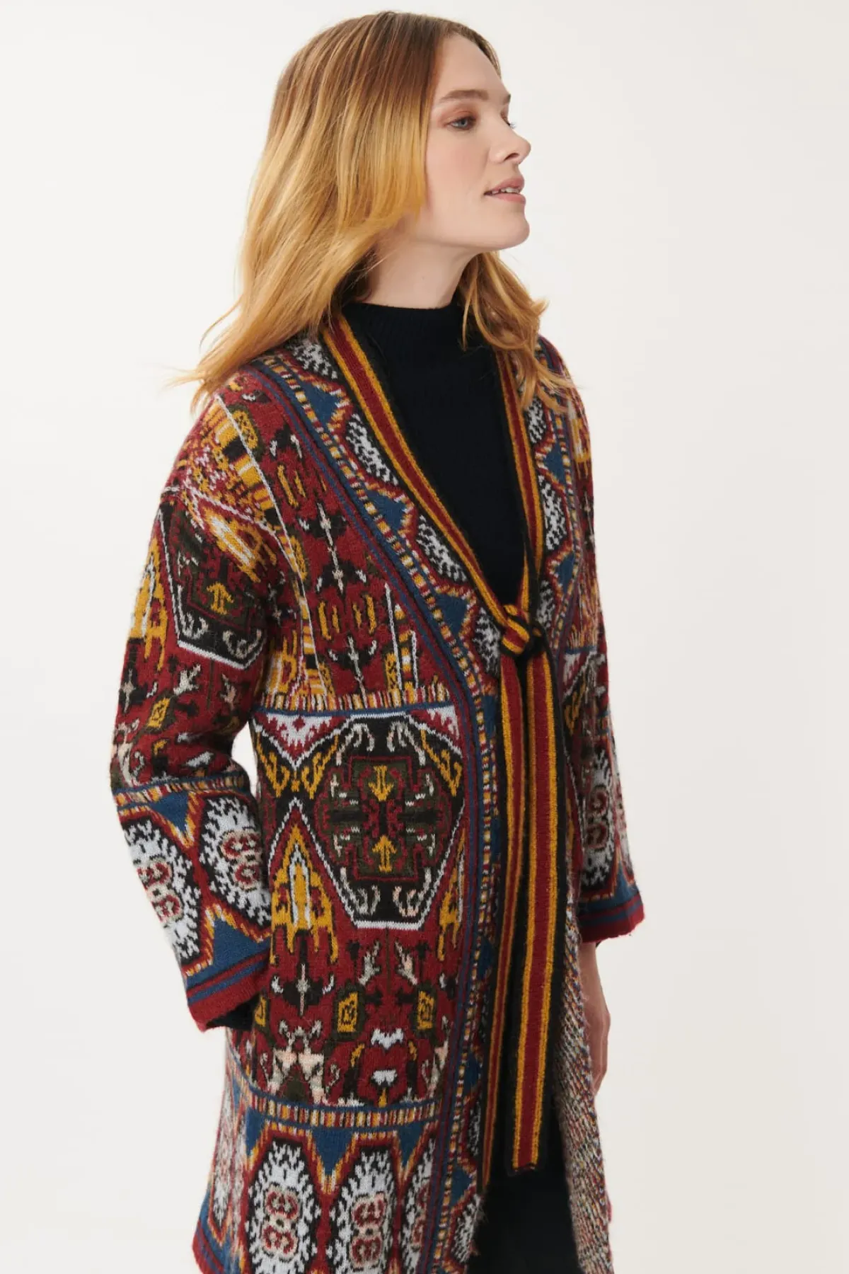 Cheap Gilet ouvert Jacquard LANA La Maille|Les Gilets, Cardigans & Pulls