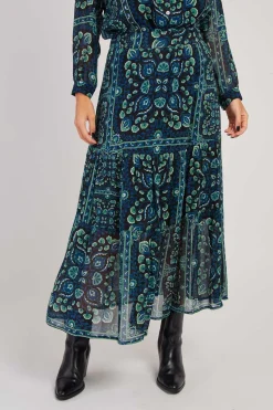 Discount Jupe Longue Fluide Imprimée Florale GERMANA Les Jupes & Pantalons